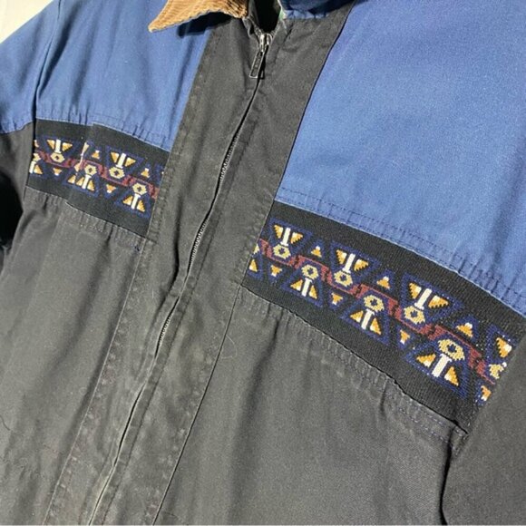Vintage Canyon Guide Outfitters Black Blue Jacket Coat S - Picture 11 of 16